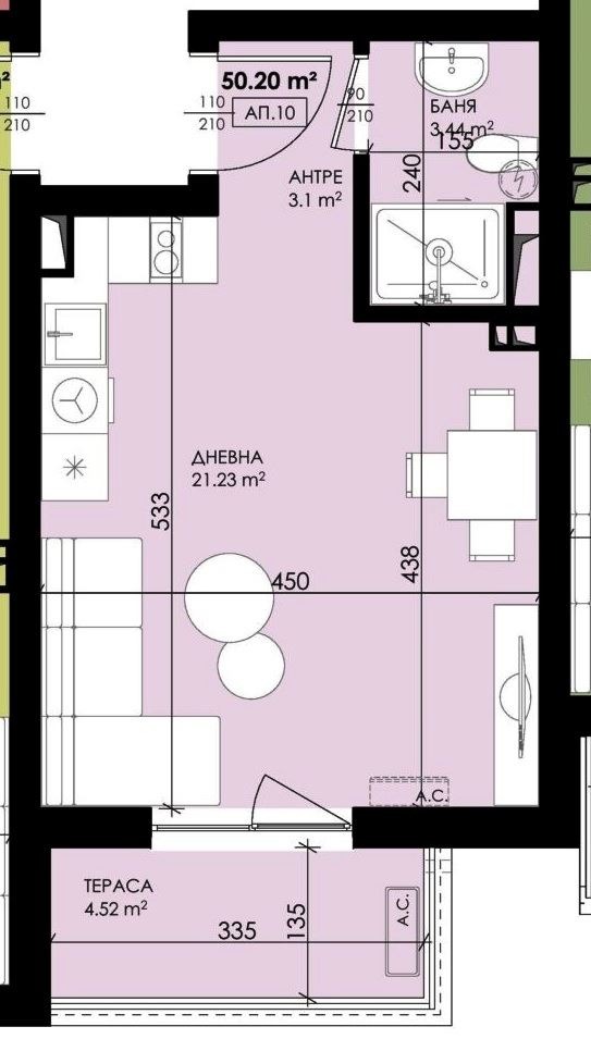 Продава 1-СТАЕН, гр. Созопол, област Бургас, снимка 4 - Апартаменти - 55362281