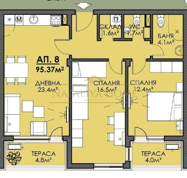 Til salgs  2 soverom Burgas , Meden rudnik - zona V , 95 kvm | 41510678 - bilde [2]