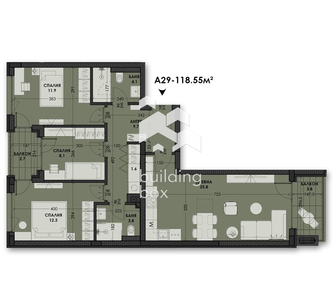 Продава 4-СТАЕН, гр. Варна, Виница, снимка 2 - Апартаменти - 56458505