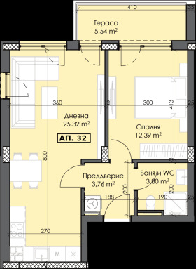 1 Schlafzimmer Trakija, Plowdiw 2