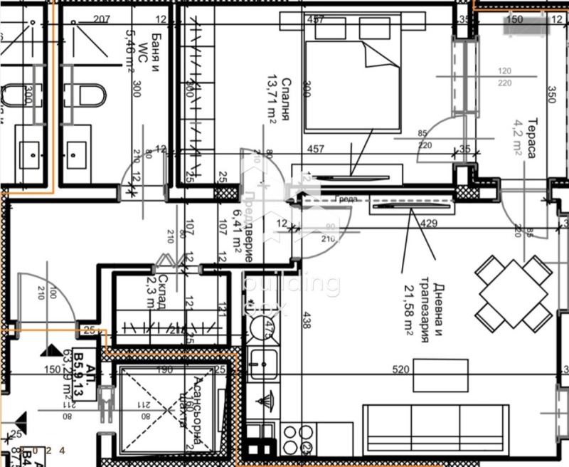 Продава  2-стаен град Пловдив , Остромила , 74 кв.м | 53710323 - изображение [7]