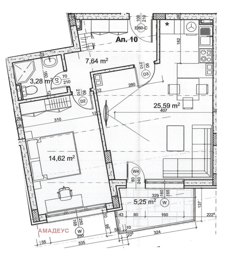 На продаж  1 спальня София , Овча купел , 74 кв.м | 77016136