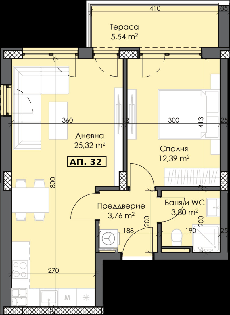 Продава  2-стаен град Пловдив , Тракия , 73 кв.м | 35129265 - изображение [2]