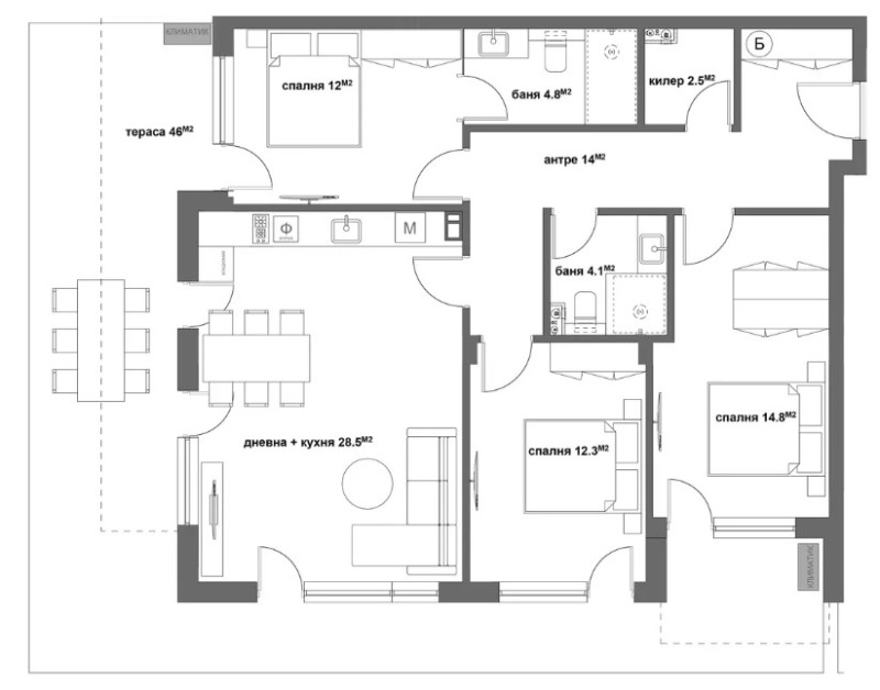 Till salu  1 sovrum Stara Zagora , Ajazmoto , 76 kvm | 37845023 - bild [10]