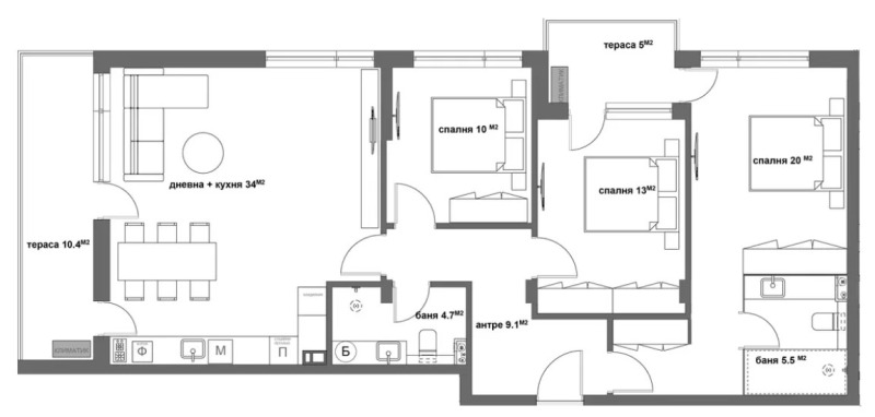 Till salu  1 sovrum Stara Zagora , Ajazmoto , 76 kvm | 37845023 - bild [12]