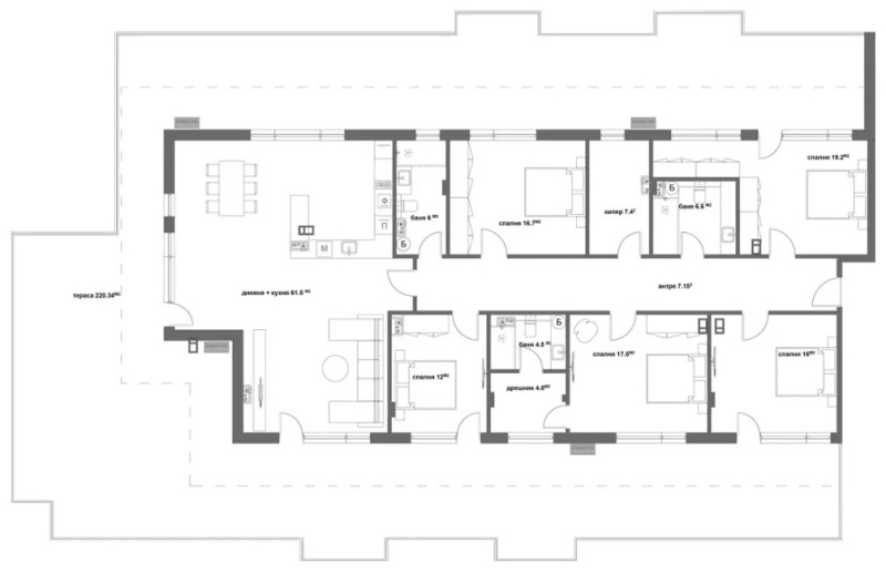 Till salu  1 sovrum Stara Zagora , Ajazmoto , 76 kvm | 37845023 - bild [17]