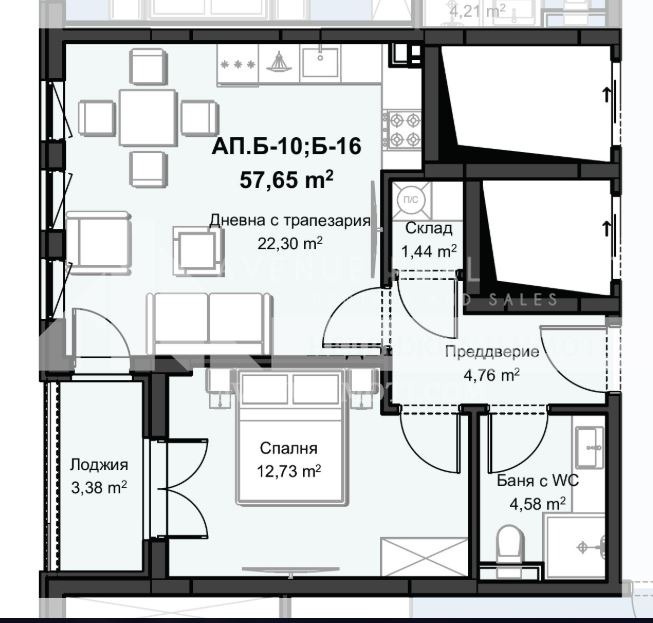 Продава 2-СТАЕН, гр. Пловдив, Христо Смирненски, снимка 2 - Апартаменти - 53614570