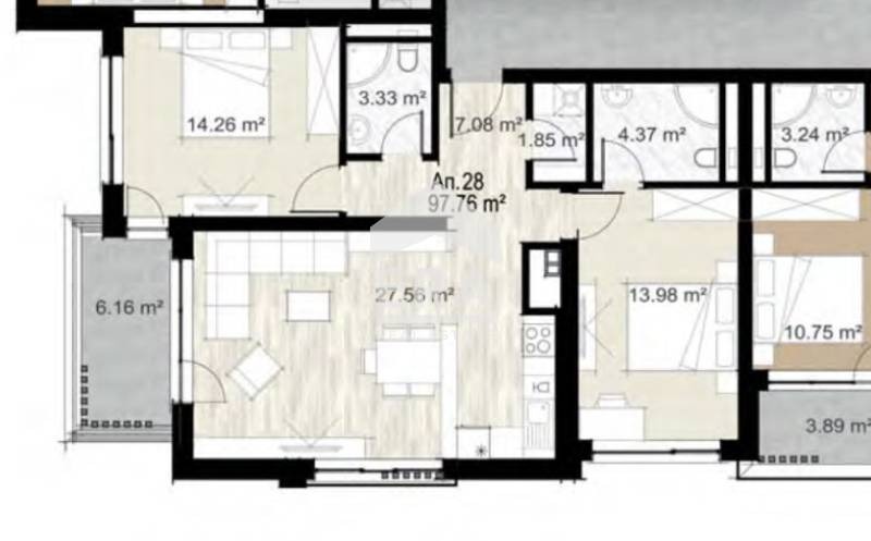 Satılık  2 yatak odası Sofia , Centar , 118 metrekare | 30549217 - görüntü [3]