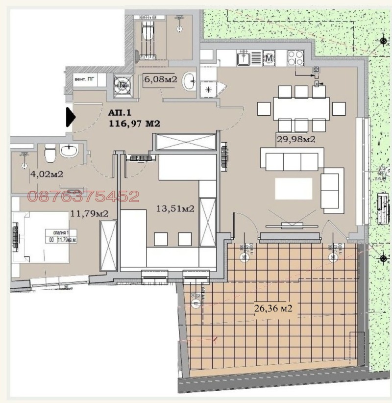 Продава  3-стаен град София , Левски , 135 кв.м | 77056087 - изображение [2]