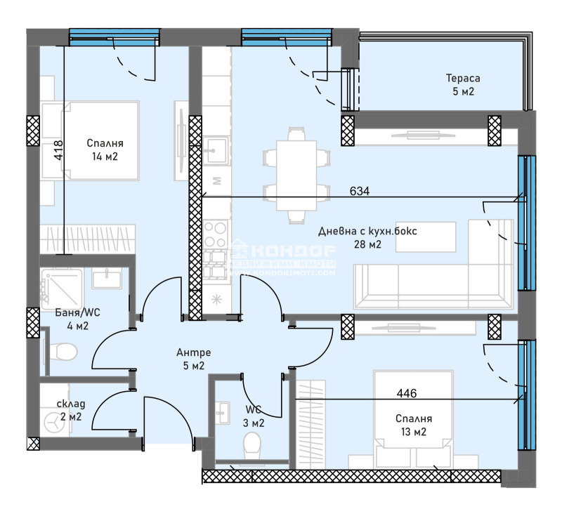 Na prodej  2 ložnice Plovdiv , Trakija , 109 m2 | 64187925 - obraz [2]