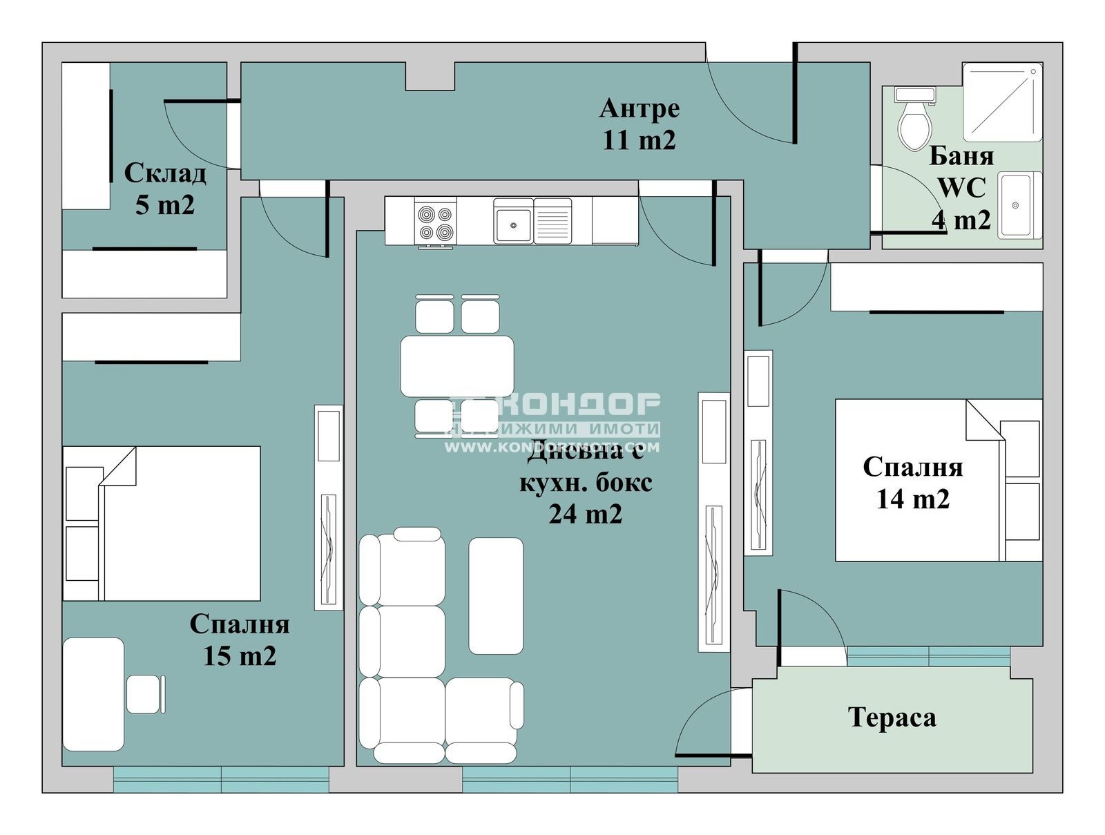 Продава 3-СТАЕН, гр. Пловдив, Тракия, снимка 2 - Апартаменти - 49951933