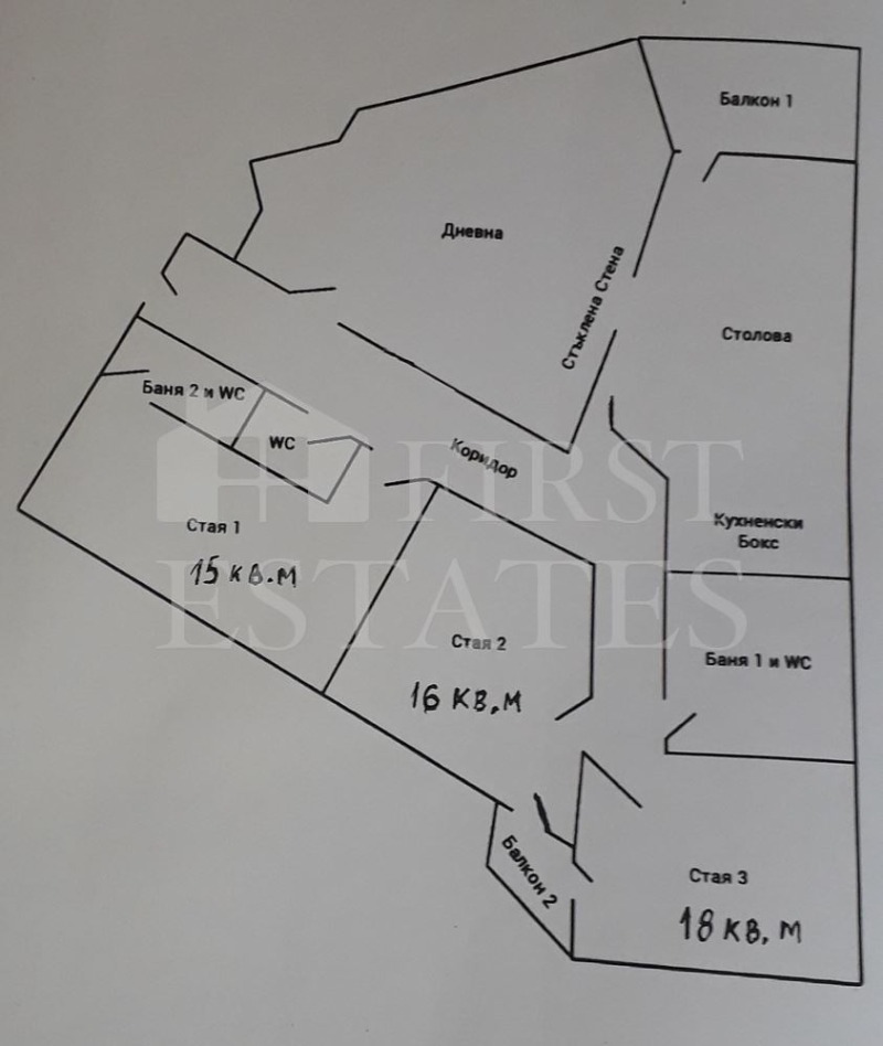 Til salg  3 soveværelser Sofia , Lozenets , 170 kvm | 15418464 - billede [15]