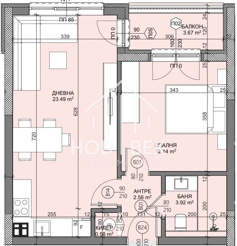 À venda  1 quarto Varna , Vladislav Varnentchik 1 , 66 m² | 91326545 - imagem [9]