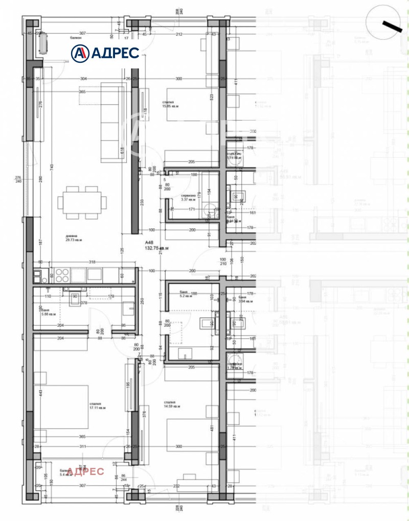 Продава  Многостаен град Варна , Аспарухово , 158 кв.м | 70523817 - изображение [3]