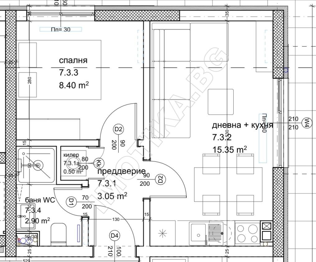 Продава 2-СТАЕН, гр. Варна, Кайсиева градина, снимка 2 - Апартаменти - 54978650
