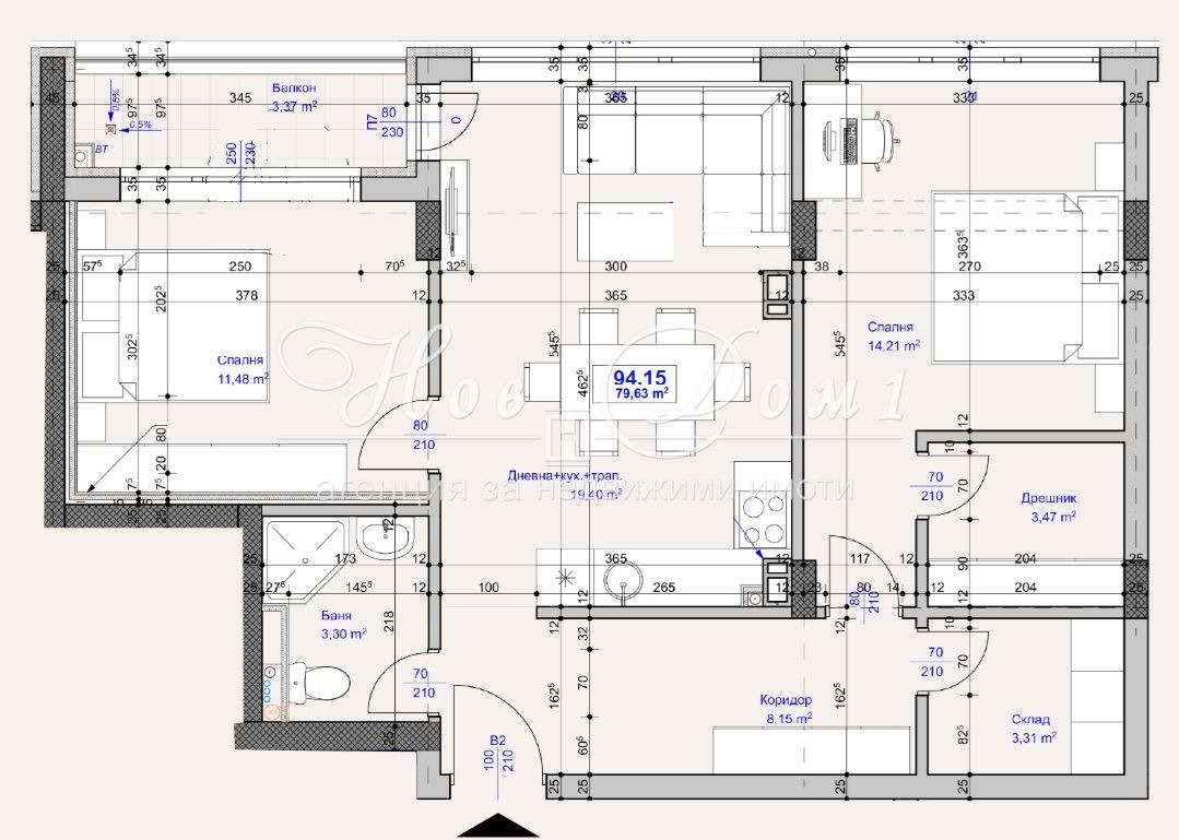Продава 3-СТАЕН, гр. София, Лагера, снимка 2 - Апартаменти - 54138763