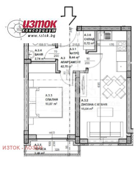 En venta  1 dormitorio Sofia , Krastova vada , 74 metros cuadrados | 90581596 - imagen [3]