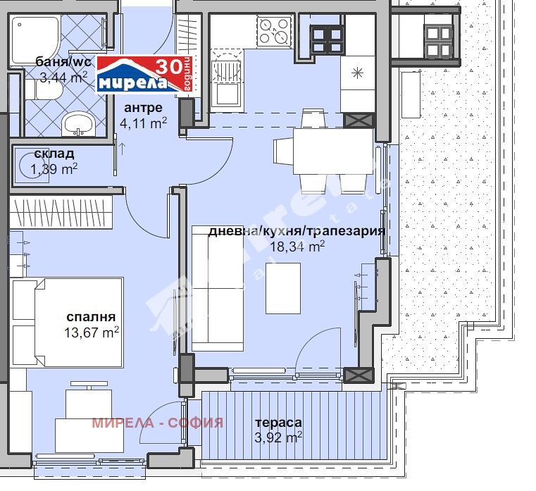 En venta  1 dormitorio Sofia , Lyulin 6 , 65 metros cuadrados | 46724099