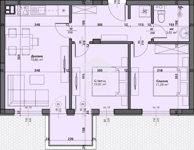 Satılık  2 yatak odası Varna , Vinica , 84 metrekare | 87202265 - görüntü [3]