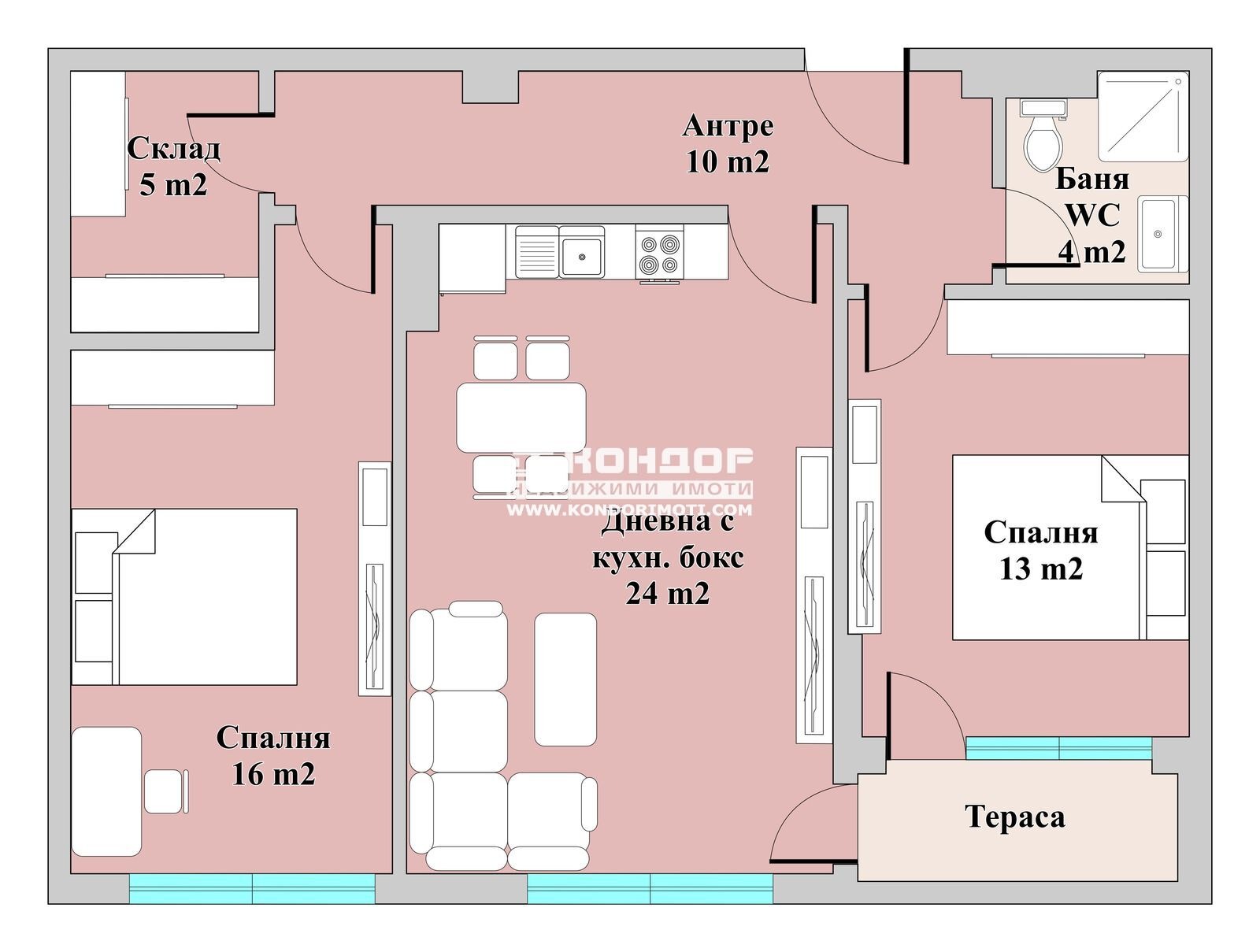 Продава 3-СТАЕН, гр. Пловдив, Тракия, снимка 3 - Апартаменти - 52736831
