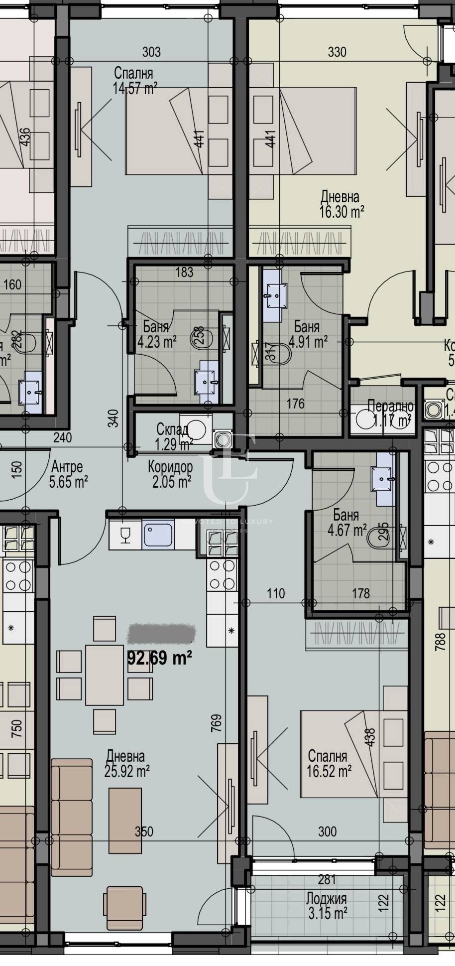 Продава 3-СТАЕН, гр. София, Манастирски ливади, снимка 5 - Апартаменти - 54143259