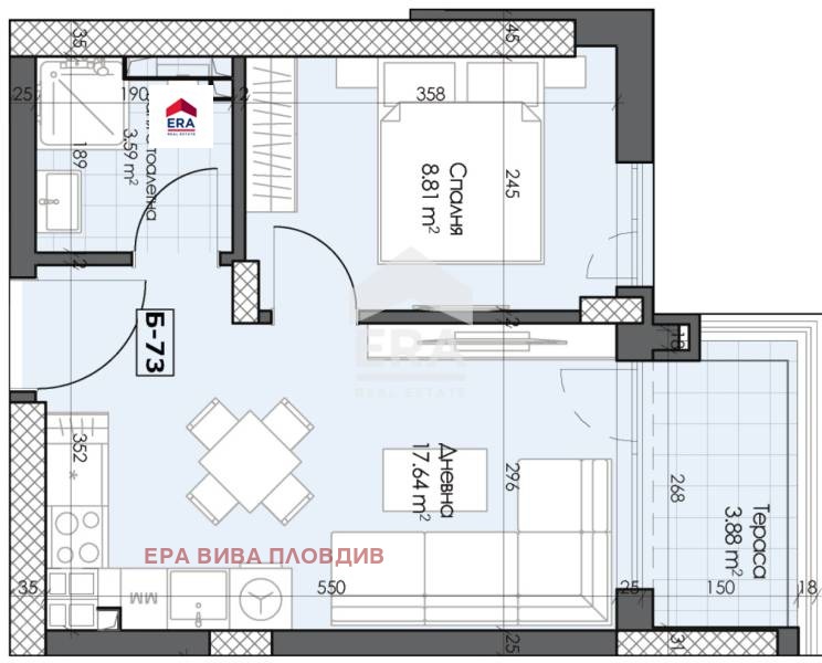 Продава 2-СТАЕН, гр. Пловдив, Гагарин, снимка 2 - Апартаменти - 49630641