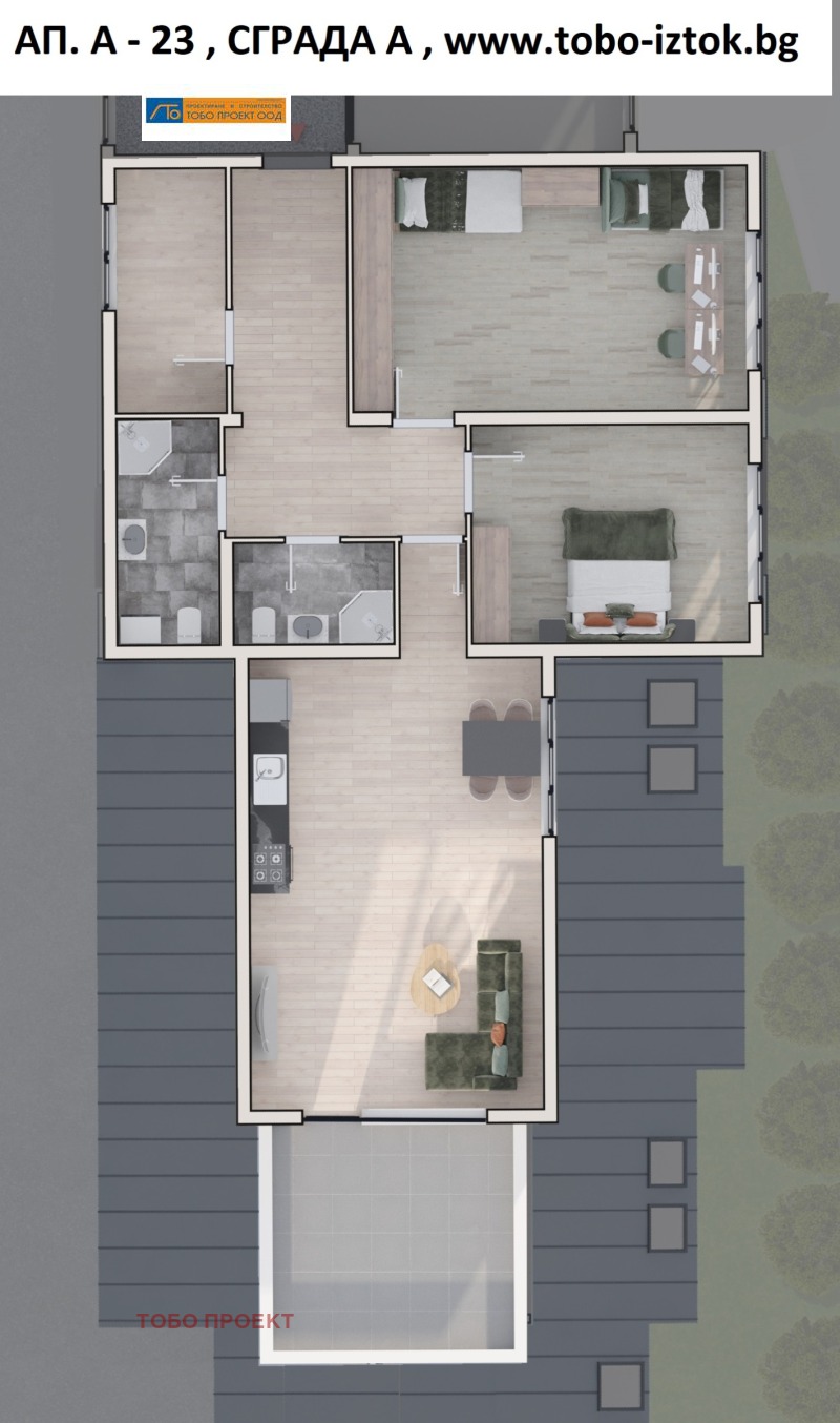 Продава 3-СТАЕН в град София, Дружба 2 - 155 кв.м / 331 286 € » 647 939.10 лв., ТОБО ПРОЕКТ