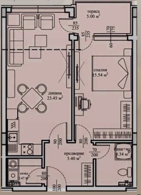 1 chambre Stoudentski grad, Sofia 1