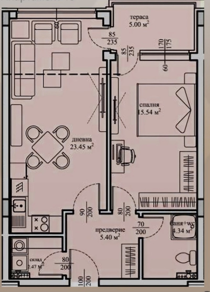 Na prodej  1 ložnice Sofia , Studentski grad , 75 m2 | 96676983