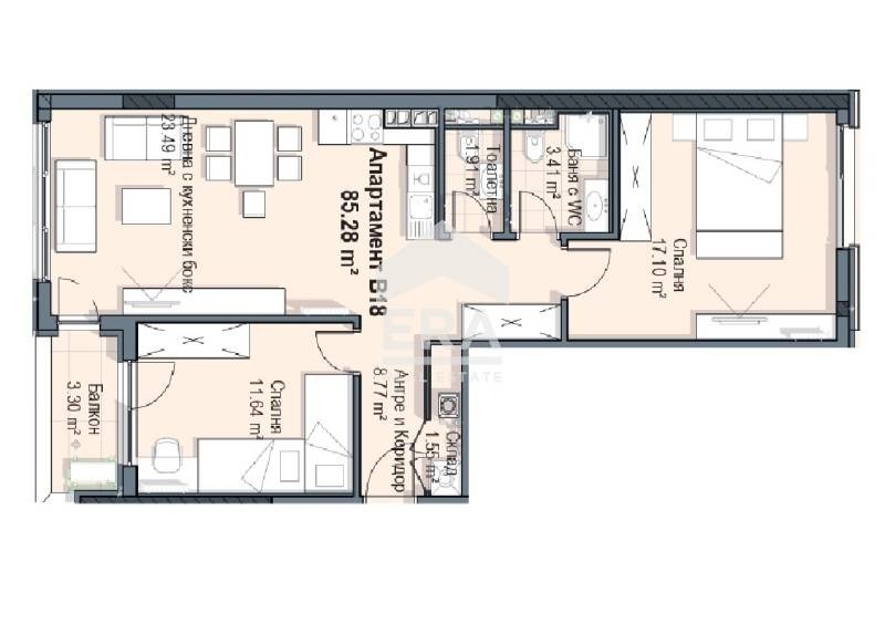 Продава 3-СТАЕН, гр. София, Кръстова вада, снимка 10 - Aпартаменти - 47835132