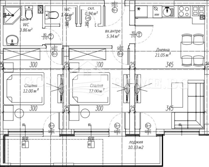 À venda  2 quartos Plovdiv , Belomorski , 91 m² | 12613108 - imagem [2]
