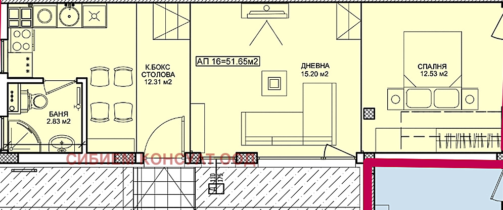 Продава 2-СТАЕН, гр. София, Център