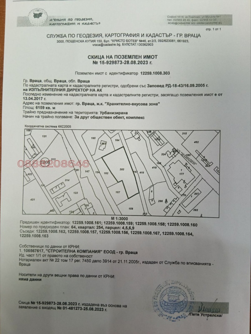 Продава ПАРЦЕЛ, гр. Враца, Хранително-вкусова зона