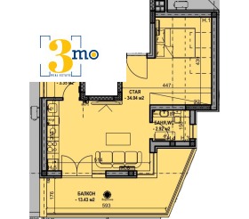 1 dormitorio Lyulin - tsentar, Sofia 2