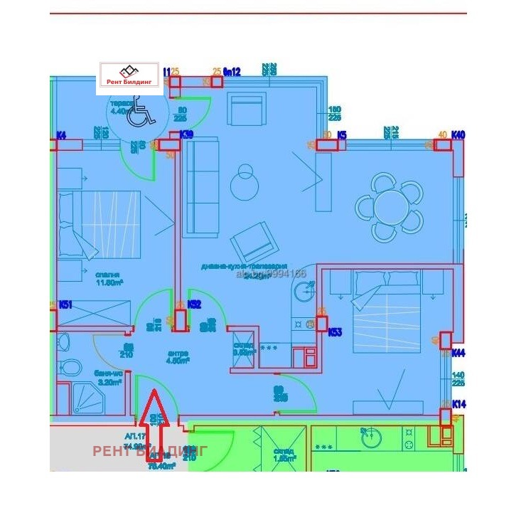 Продава 3-СТАЕН, гр. Бургас, Славейков, снимка 3 - Апартаменти - 55320978