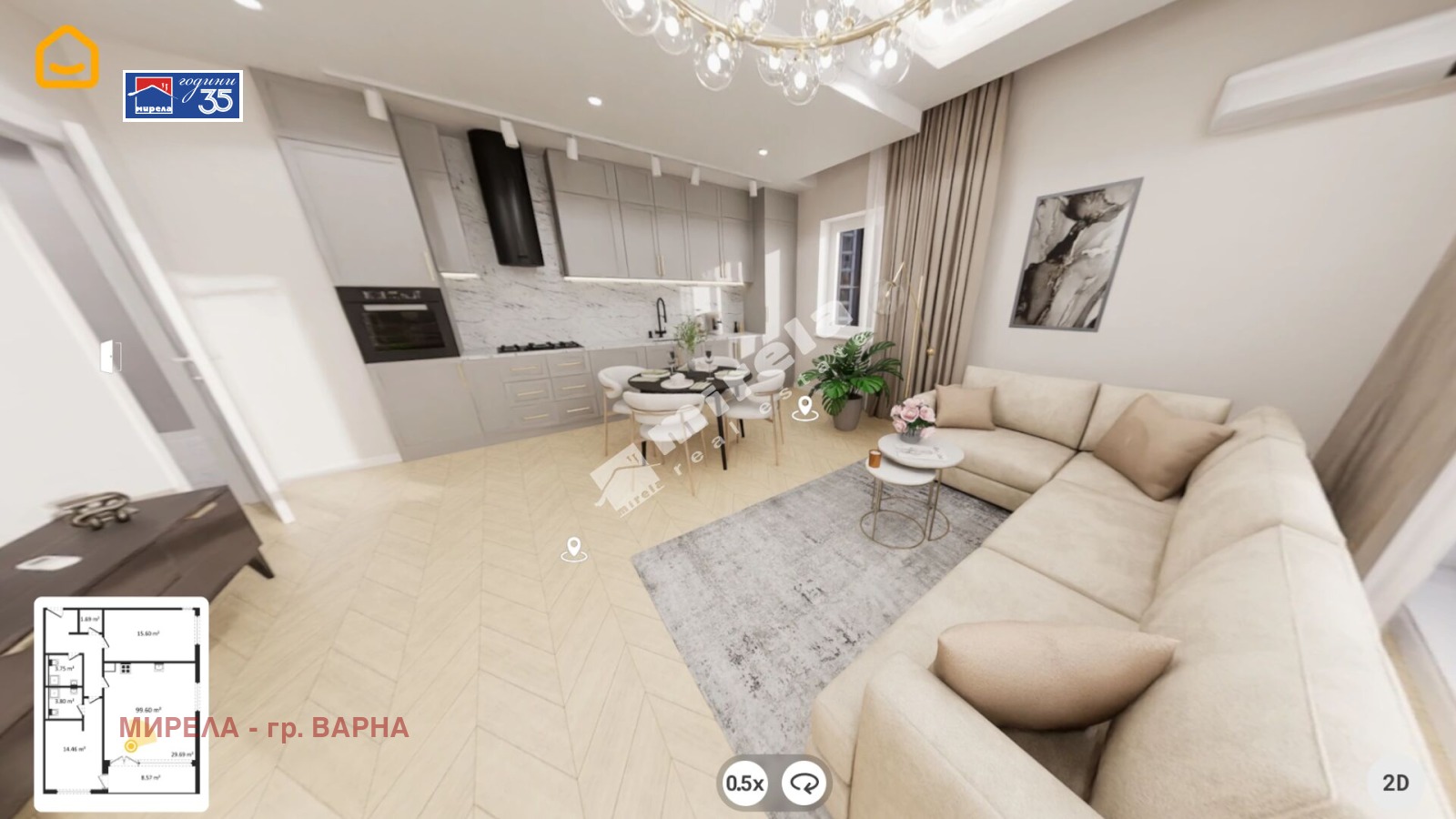 Продава 3-СТАЕН, гр. Варна, Кайсиева градина, снимка 3 - Апартаменти - 51897131