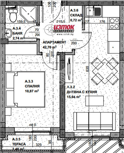 Zu verkaufen  1 Schlafzimmer Sofia , Krastowa wada , 51 qm | 13412447 - Bild [12]