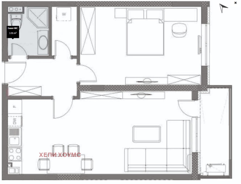 In vendita  1 camera da letto Sofia , Darvenitsa , 75 mq | 61698636 - Immagine [3]