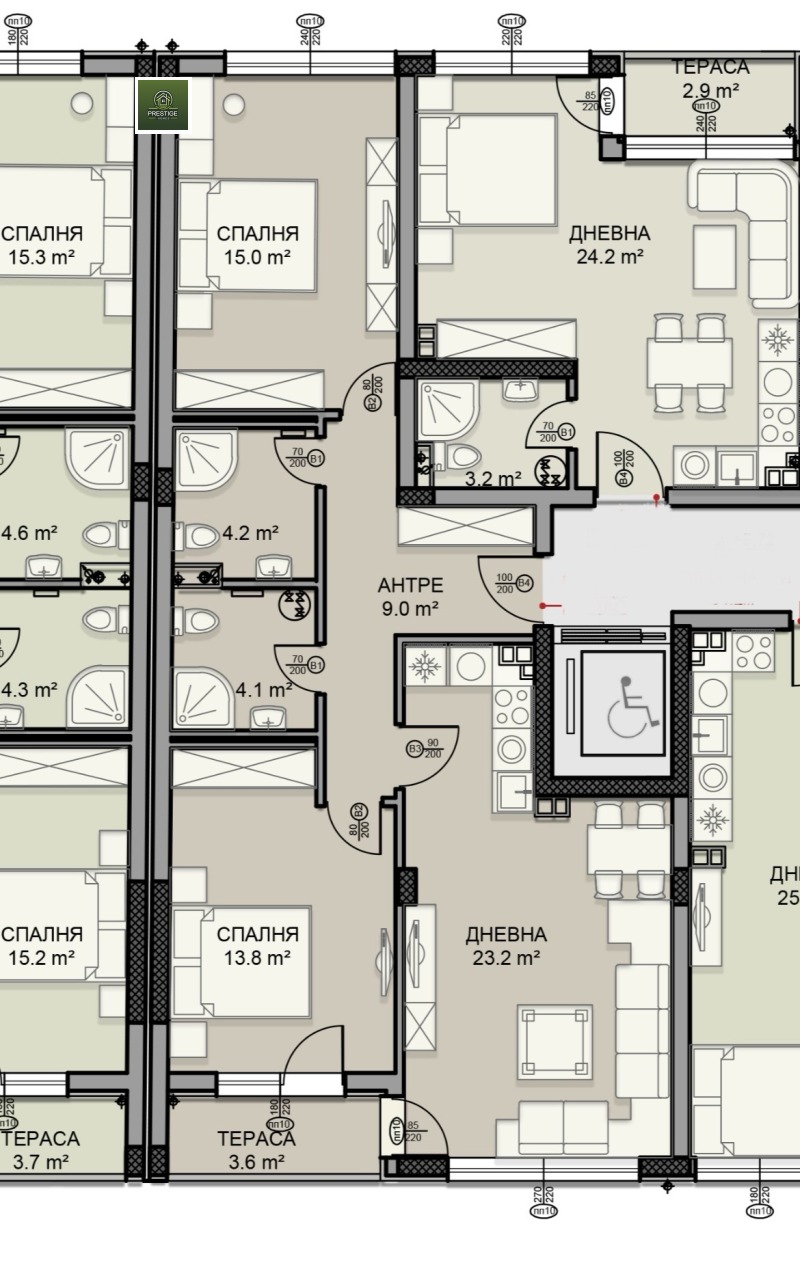 Продава  3-стаен, град София, Дървеница •  280 800 EUR • ID 42201702 — holmes.bg - [1] 