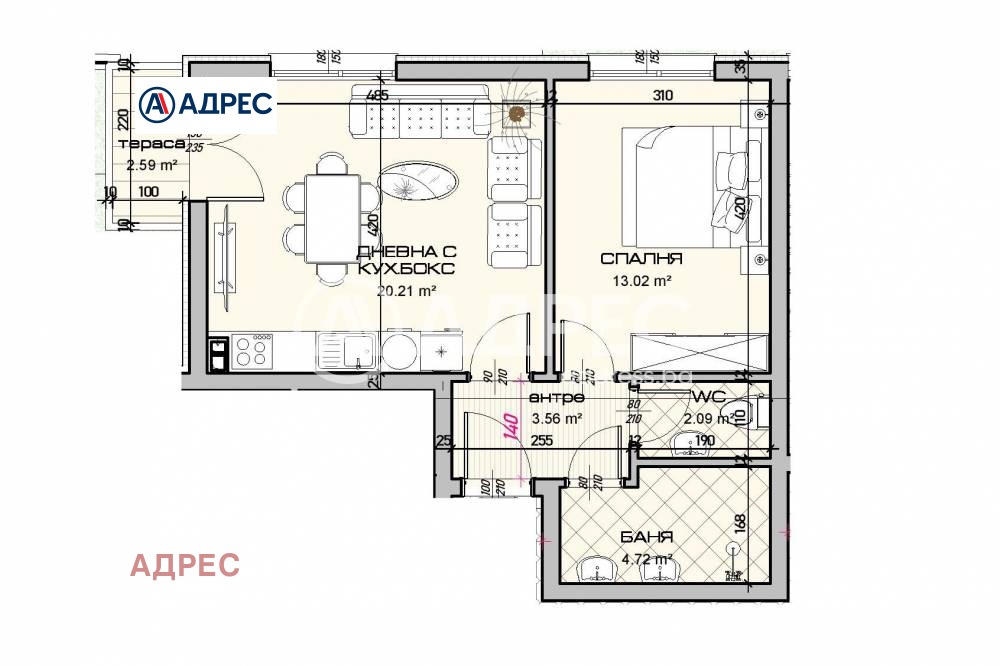 Продава 2-СТАЕН, гр. Варна, Виница, снимка 2 - Апартаменти - 53766096