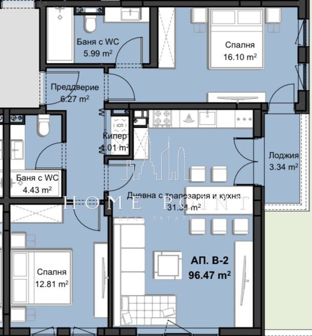 Продается  2 спальни Пловдив , Христо Смирненски , 121 кв.м | 54440127 - изображение [5]