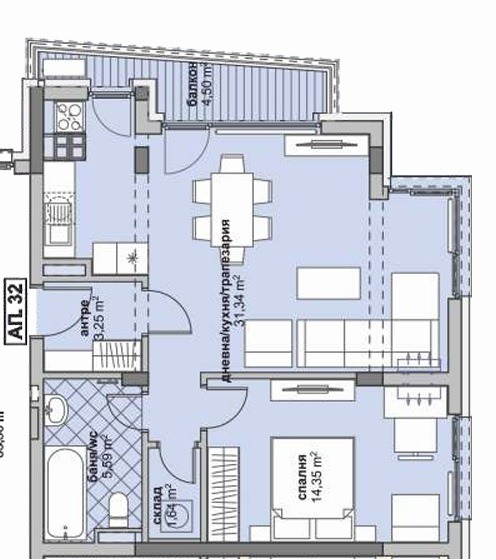 In vendita  1 camera da letto Sofia , Liulin 6 , 87 mq | 12471549 - Immagine [3]