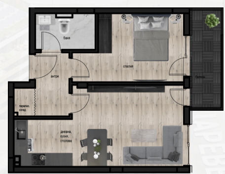 Продава  2-стаен, град Пловдив, Кючук Париж • 79 499 EUR • ID 77140046 — holmes.bg - [1] 