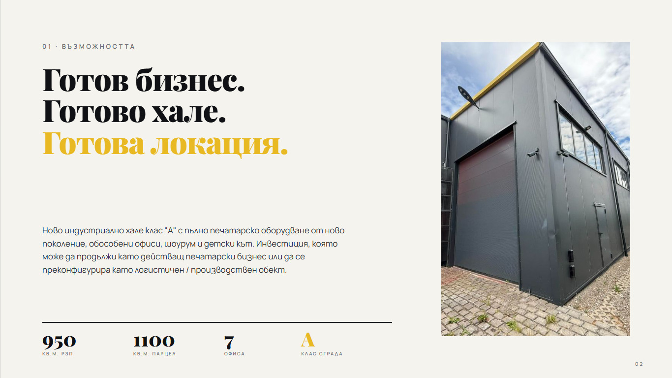 Продава ПРОМ. ПОМЕЩЕНИЕ, с. Гурмазово, област София област, снимка 2 - Производствени сгради - 55171233
