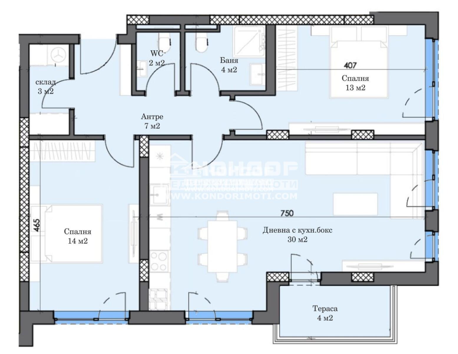 Продава 3-СТАЕН, гр. Пловдив, Тракия, снимка 2 - Апартаменти - 54064702
