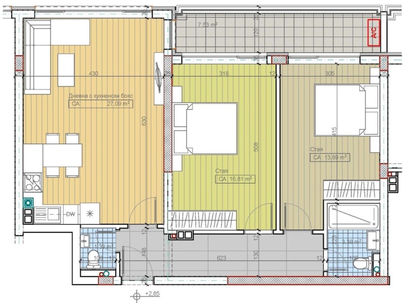 En venta  2 dormitorios Sofia , Boyana , 107 metros cuadrados | 17860191 - imagen [2]