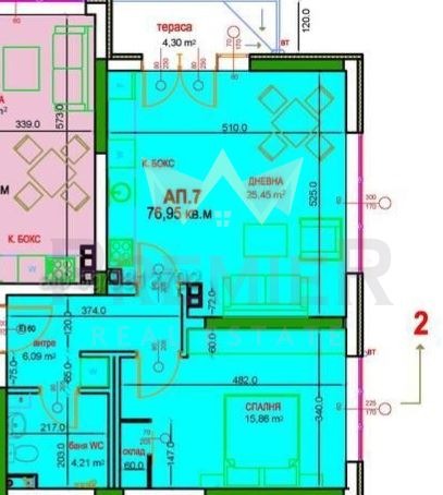 На продаж  1 спальня София , в.з.Киноцентъра 3 част , 77 кв.м | 78591418
