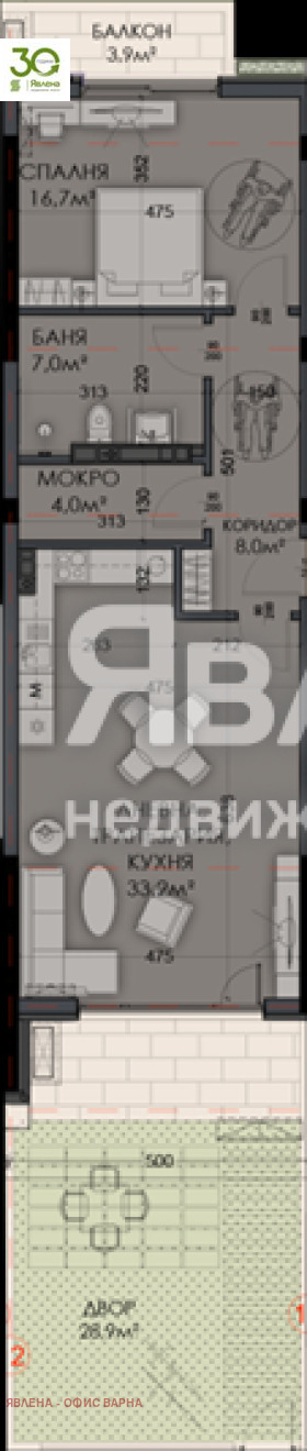 Продава 2-СТАЕН, гр. Варна, Виница, снимка 11 - Апартаменти - 54756145