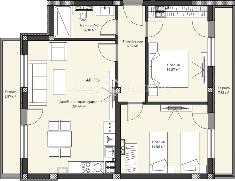 Продава 3-СТАЕН, гр. Пловдив, Христо Смирненски, снимка 3 - Aпартаменти - 48994779