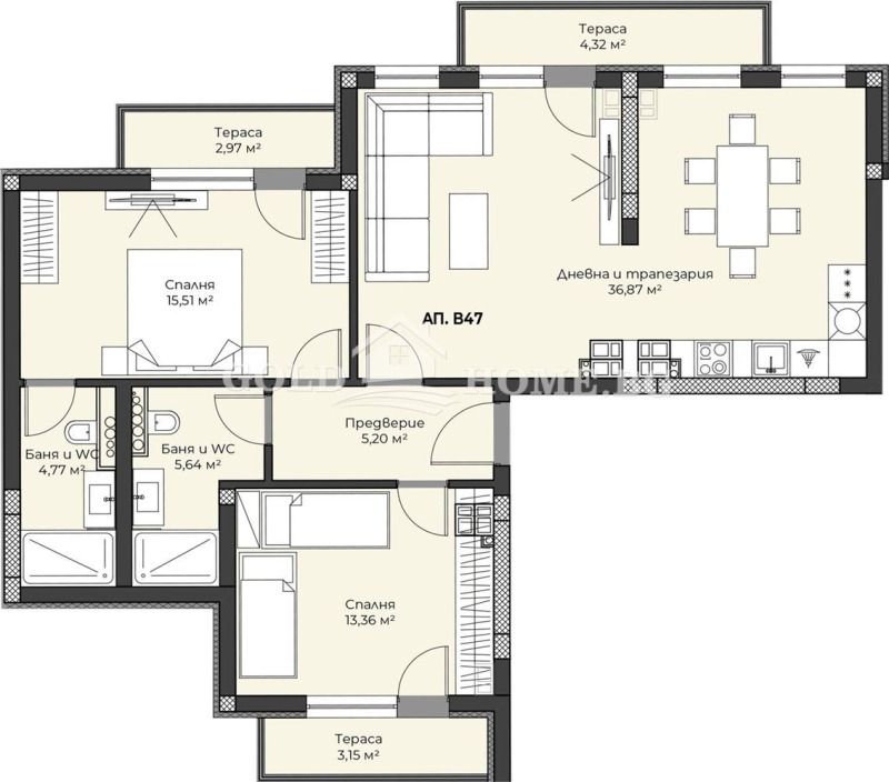 Продава 3-СТАЕН, гр. Пловдив, Христо Смирненски, снимка 5 - Aпартаменти - 48994779